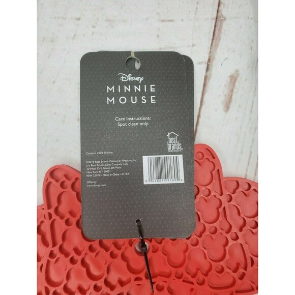 Mickey & Minnie Mouse 2 Pack Silicone Trivet Hot Plate Mat Black & Red Décor - Picture 7 of 8